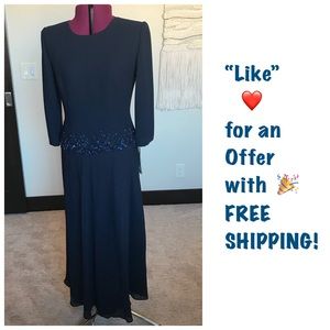 ✨NEW✨Beautiful🔷 Navy Blue 🔷Formal Evening DRESS